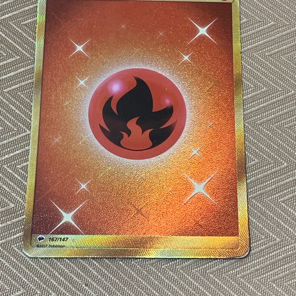 Holo Fire Energy  #167.  2017 Pokémon Trading Card